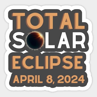 Total Solar Eclipse 2024 with Date Sticker